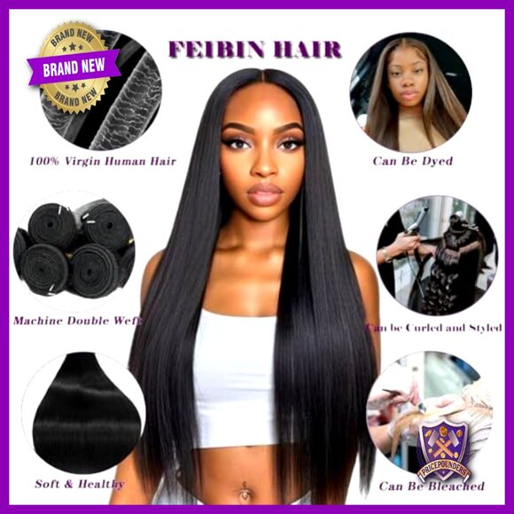 Straight Human Hair Bundles 14 16 18 Inch Brazilian Virgin Hair Extensions